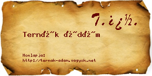 Ternák Ádám névjegykártya